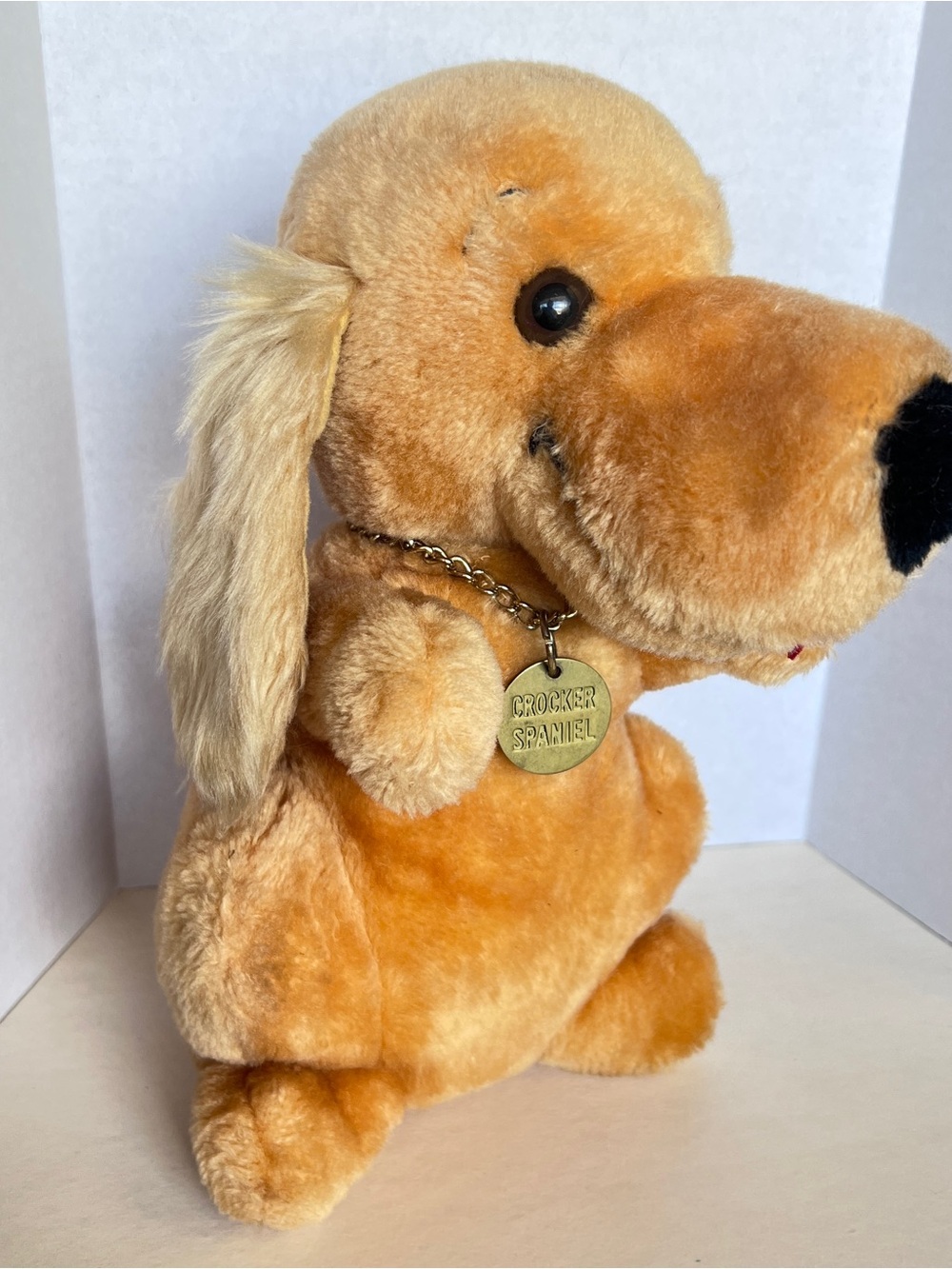 1979 Dakin Cocker National Bank Spaniel Plush Stuffed Animal Dog Sitting 12"